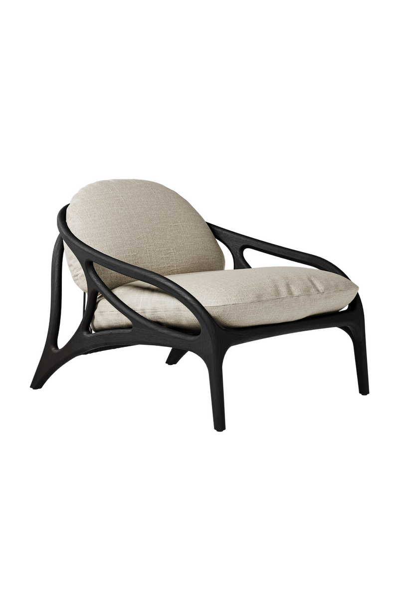 Varnished Teak Outdoor Lounge Chair | Ethnicraft Vime | Oroatrade.com
