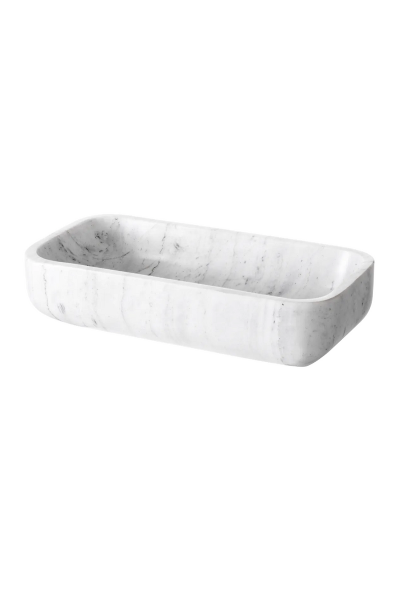 Elongated White Marble Bowl | Eichholtz Vioujard | Oroatrade.com