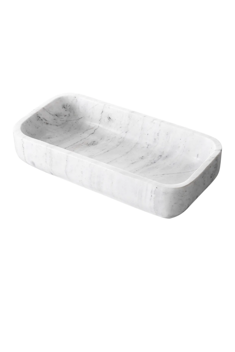 Elongated White Marble Bowl | Eichholtz Vioujard | Oroatrade.com