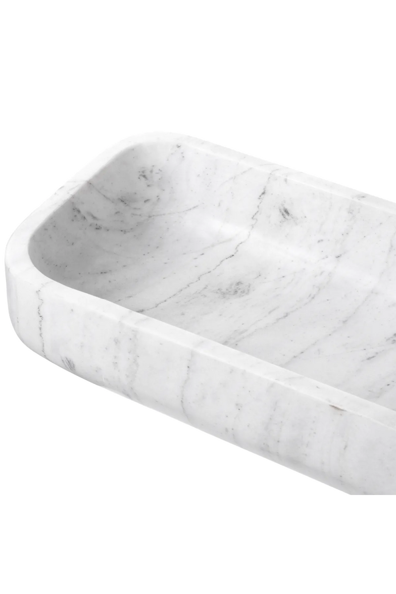 Elongated White Marble Bowl | Eichholtz Vioujard | Oroatrade.com