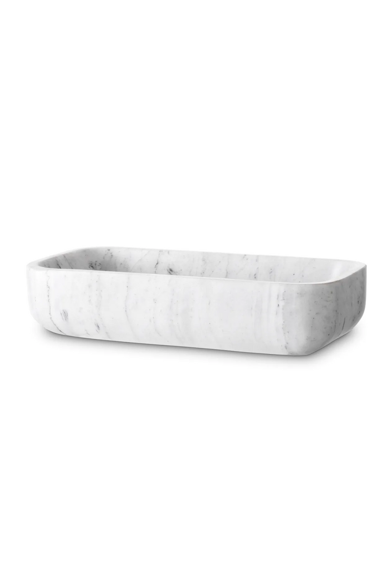 Elongated White Marble Bowl | Eichholtz Vioujard | Oroatrade.com