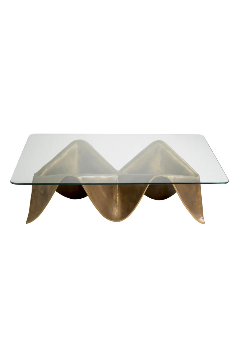 Wavy Vintage Brass Coffee Table | Eichholtz Angelico | Oroatrade.com