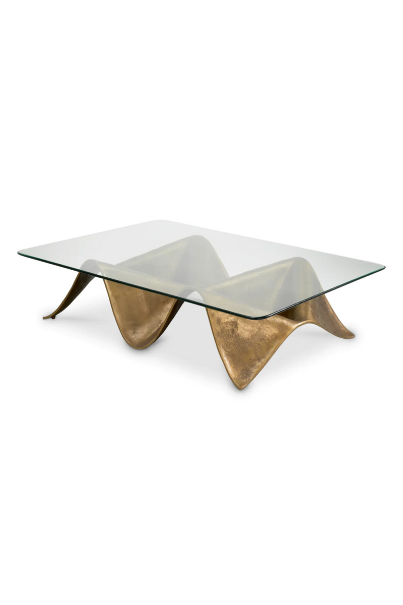 Wavy Vintage Brass Coffee Table | Eichholtz Angelico | Oroatrade.com