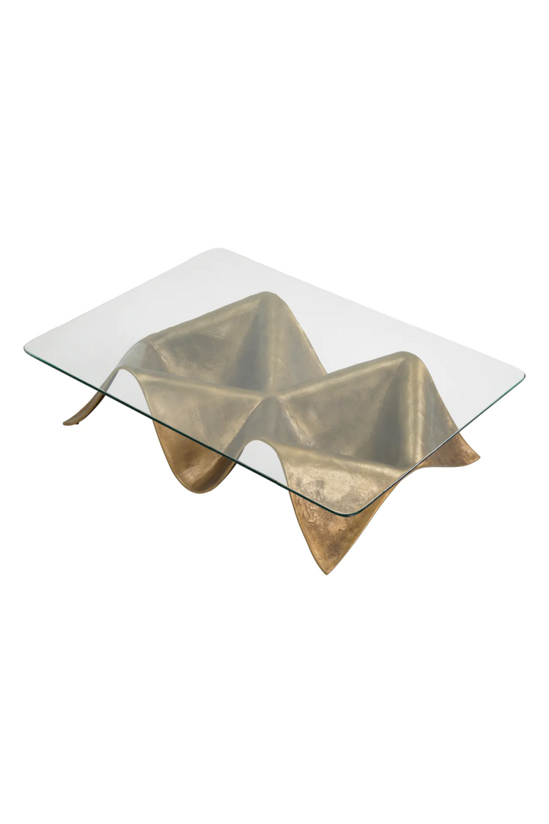 Wavy Vintage Brass Coffee Table | Eichholtz Angelico | Oroatrade.com