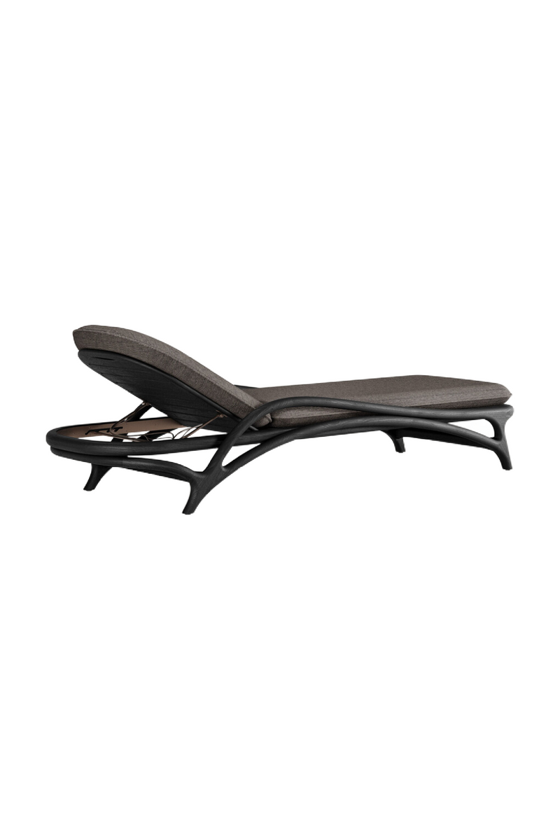 Adjustable Varnished Teak Outdoor Lounger | Ethnicraft Zen | Oroatrade.com