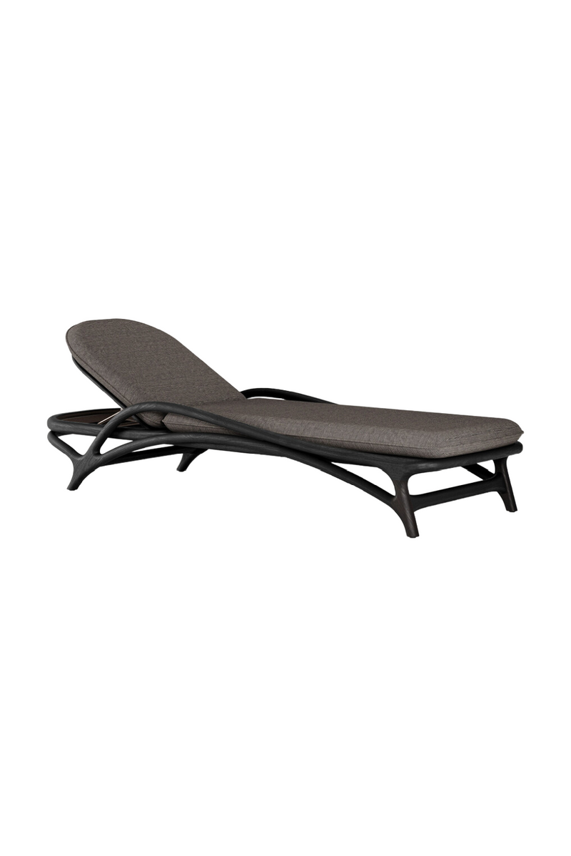 Adjustable Varnished Teak Outdoor Lounger | Ethnicraft Zen | Oroatrade.com