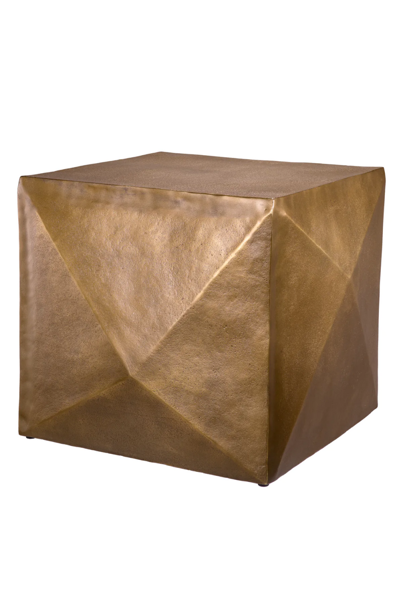 Antique Brass Faceted Side Table | Eichholtz Maratea | Oroatrade.com