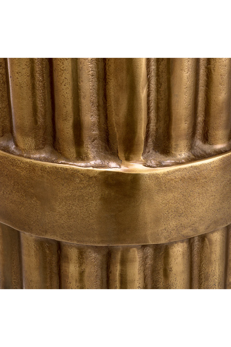 Antique Brass Fluted Side Table | Eichholtz Padua | Oroatrade.com