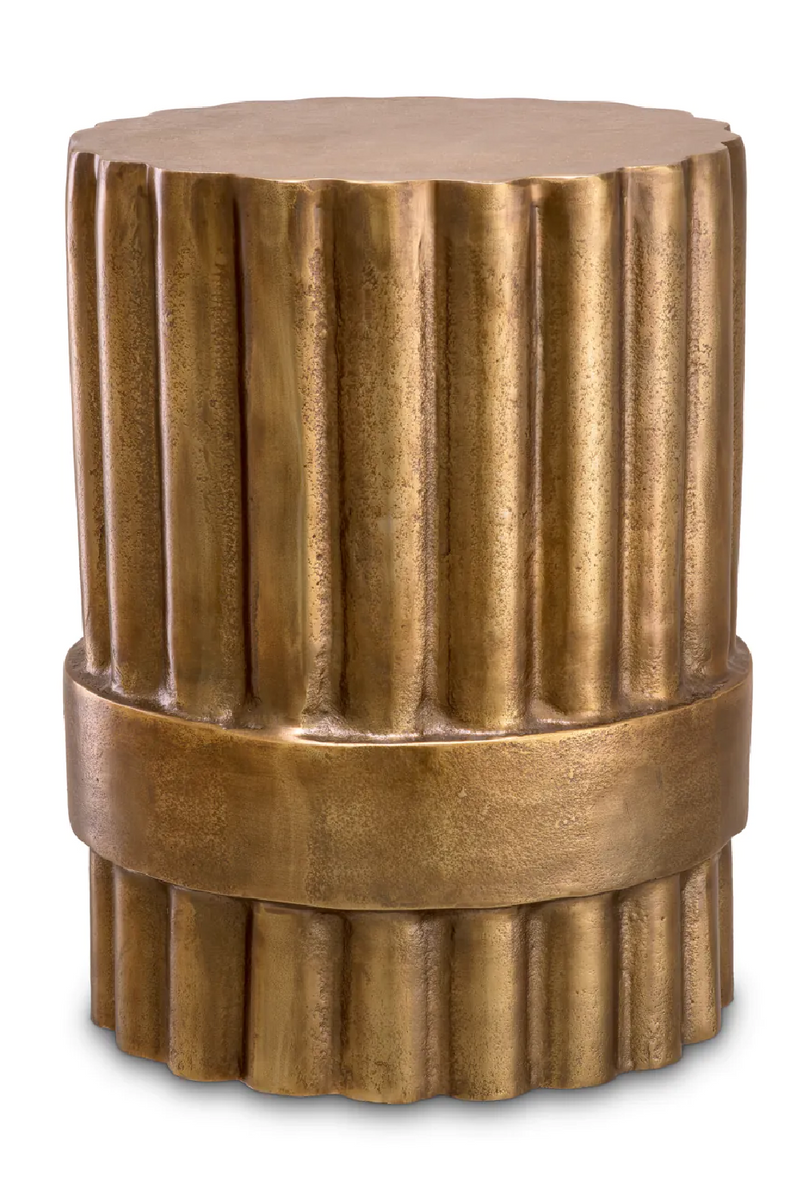 Antique Brass Fluted Side Table | Eichholtz Padua | Oroatrade.com