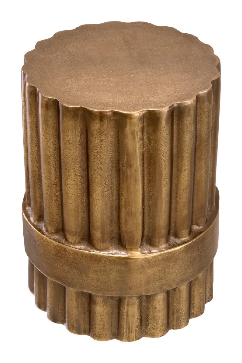 Antique Brass Fluted Side Table | Eichholtz Padua | Oroatrade.com