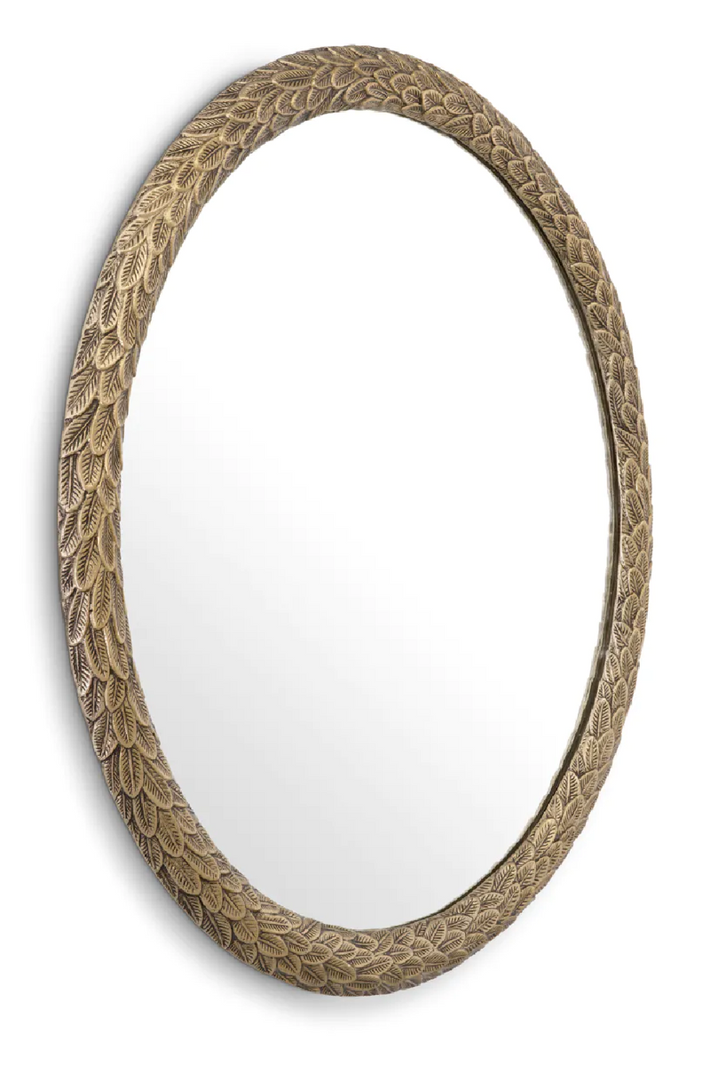 Leaves Patterned Oval Mirror | Eichholtz Soave | Oroatrade.com