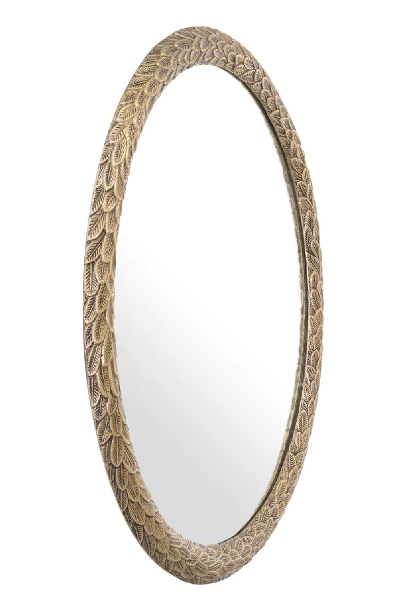 Leaves Patterned Oval Mirror | Eichholtz Soave | Oroatrade.com