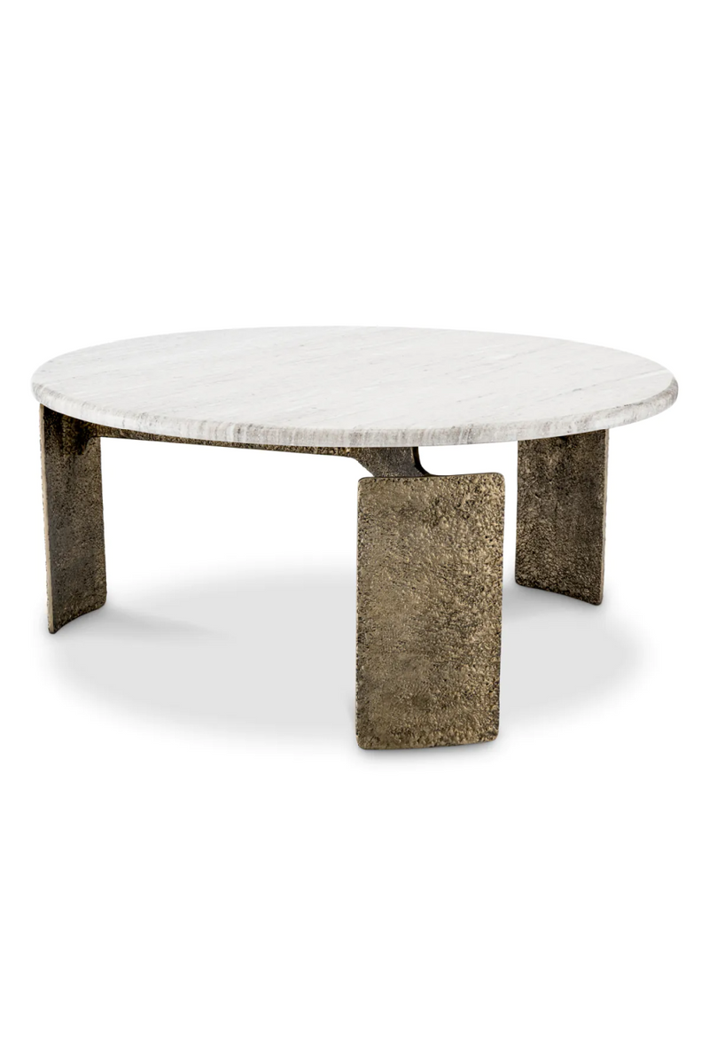 Round Beige Marble Coffee Table | Eichholtz Bodega | Oroatrade.com