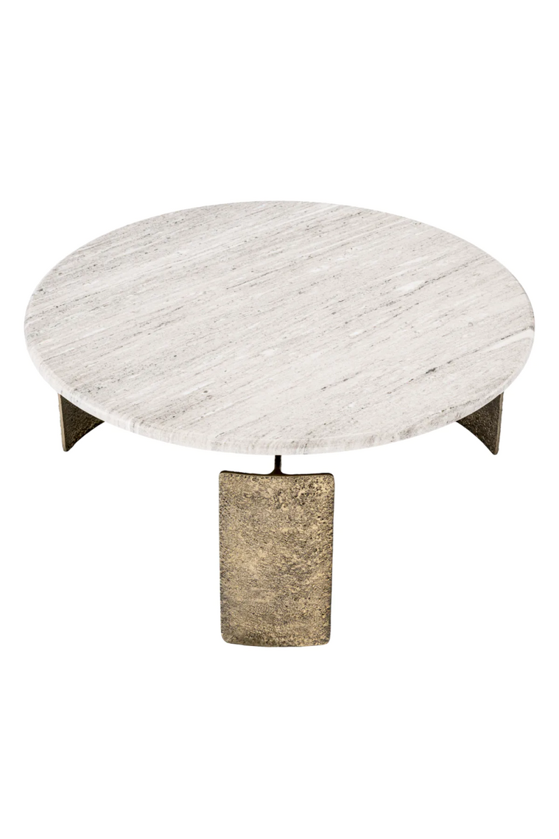 Round Beige Marble Coffee Table | Eichholtz Bodega | Oroatrade.com