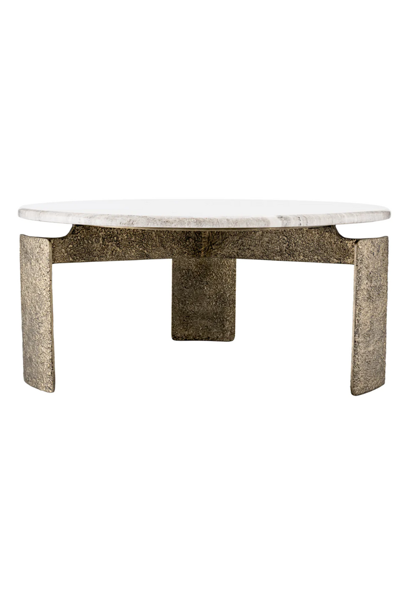 Round Beige Marble Coffee Table | Eichholtz Bodega | Oroatrade.com