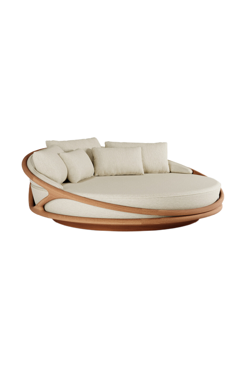 Round Teak Outdoor Daybed | Ethnicraft Solis | Oroatrade.com