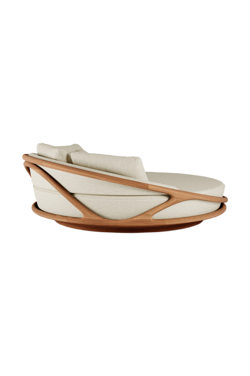 Round Teak Outdoor Daybed | Ethnicraft Solis | Oroatrade.com