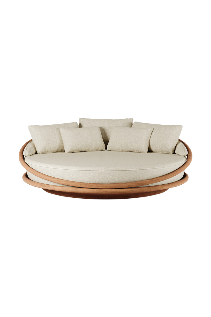 Round Teak Outdoor Daybed | Ethnicraft Solis | Oroatrade.com