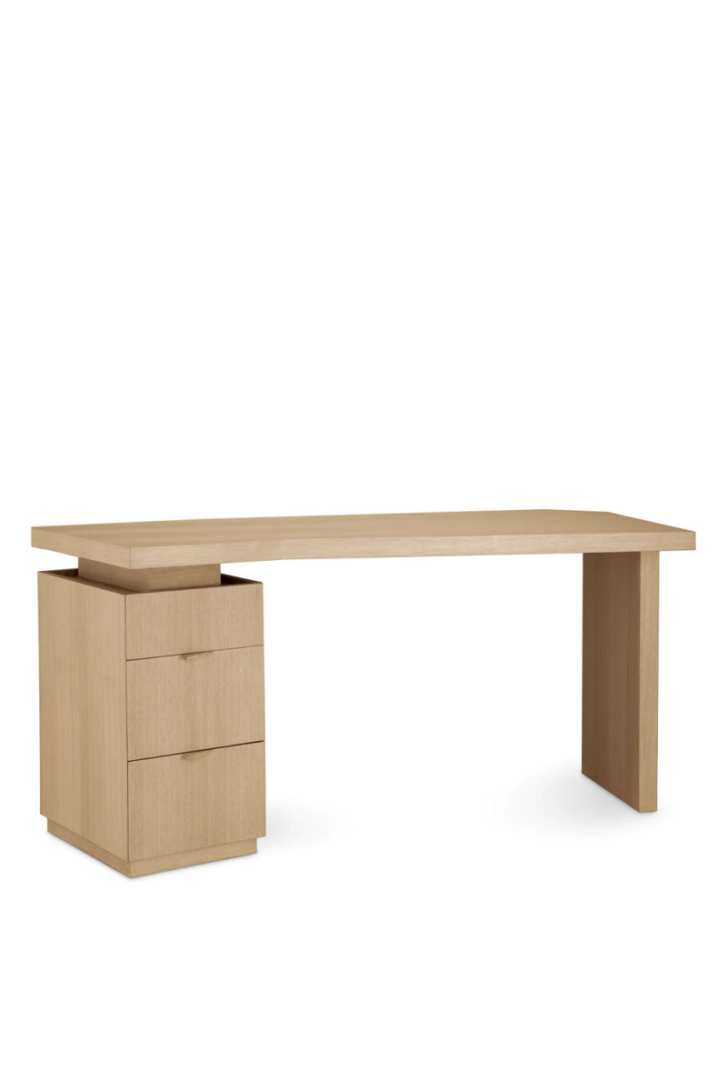 Natural Oak 3-Drawer Desk | Eichholtz Sarah | Oroatrade.com