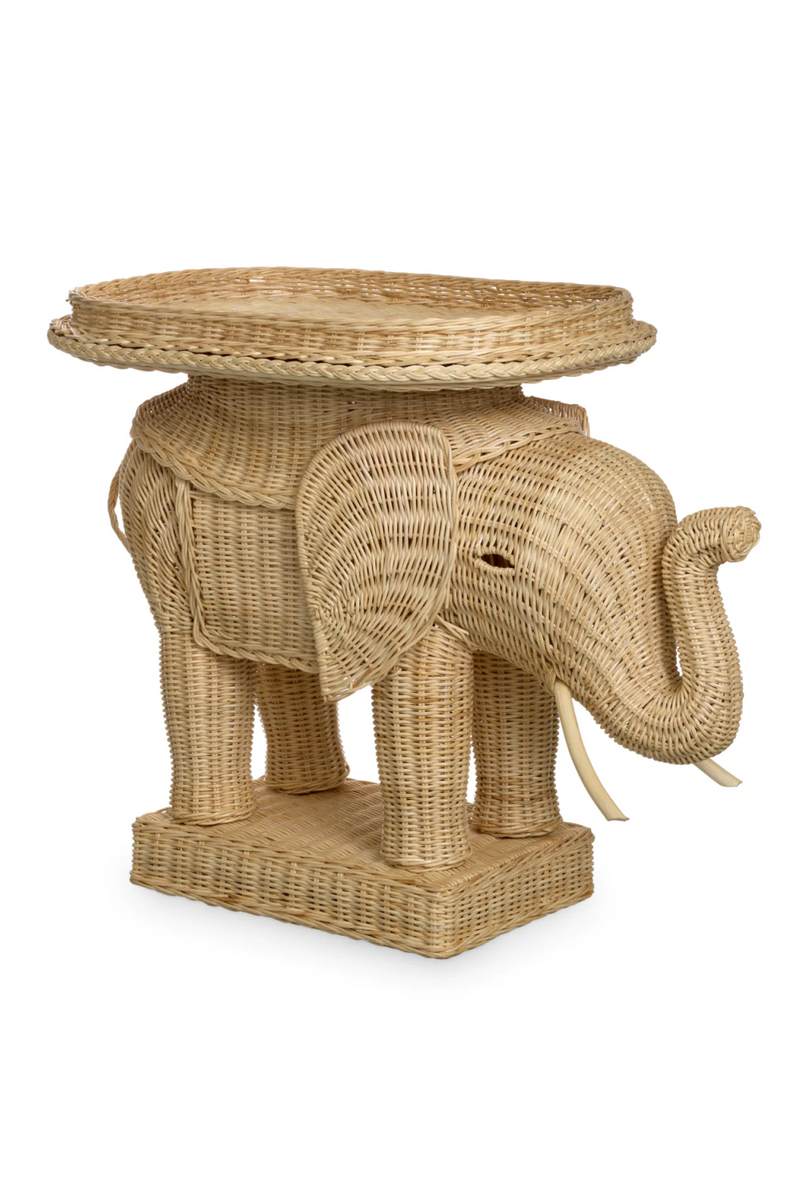 Rattan Sculptural Side Table | Eichholtz Elephant | Oroatrade.com