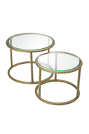 Vintage Brass Round Side Tables (2) | Eichholtz Addison | Oroatrade.com