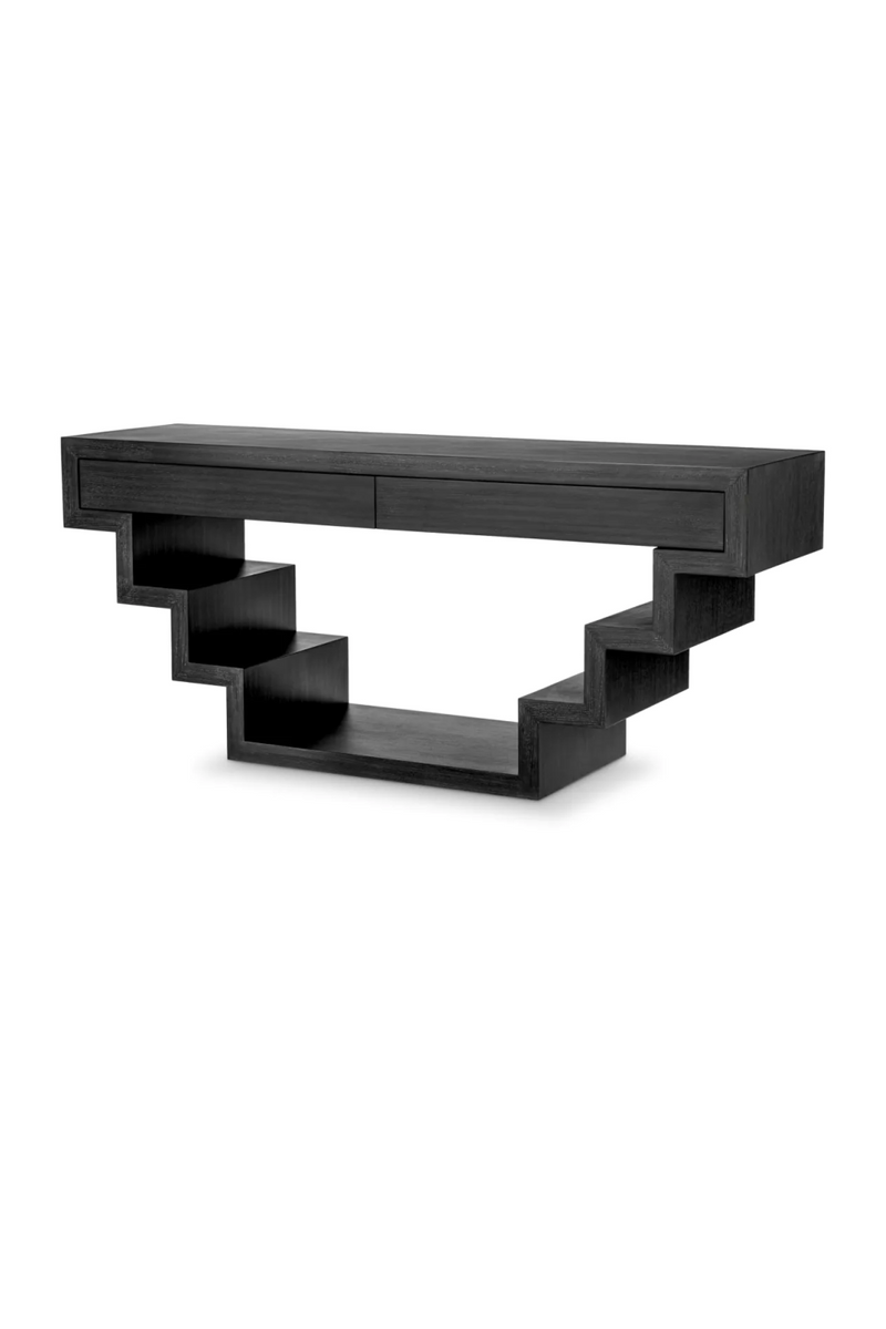 Oak Geometrical Console Table | Eichholtz Rialto | Oroatrade.com