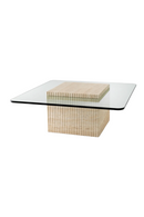 Square Travertine Pedestal Coffee Table | Eichholtz Brindisi | Oroatrade.com