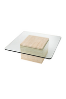 Square Travertine Pedestal Coffee Table | Eichholtz Brindisi | Oroatrade.com