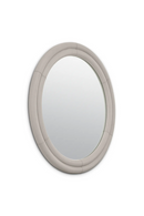 Gray Leather Round Mirror | Eichholtz Bastioni | Oroatrade.com