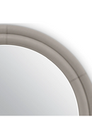 Gray Leather Round Mirror | Eichholtz Bastioni | Oroatrade.com