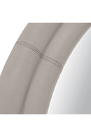 Gray Leather Round Mirror | Eichholtz Bastioni | Oroatrade.com