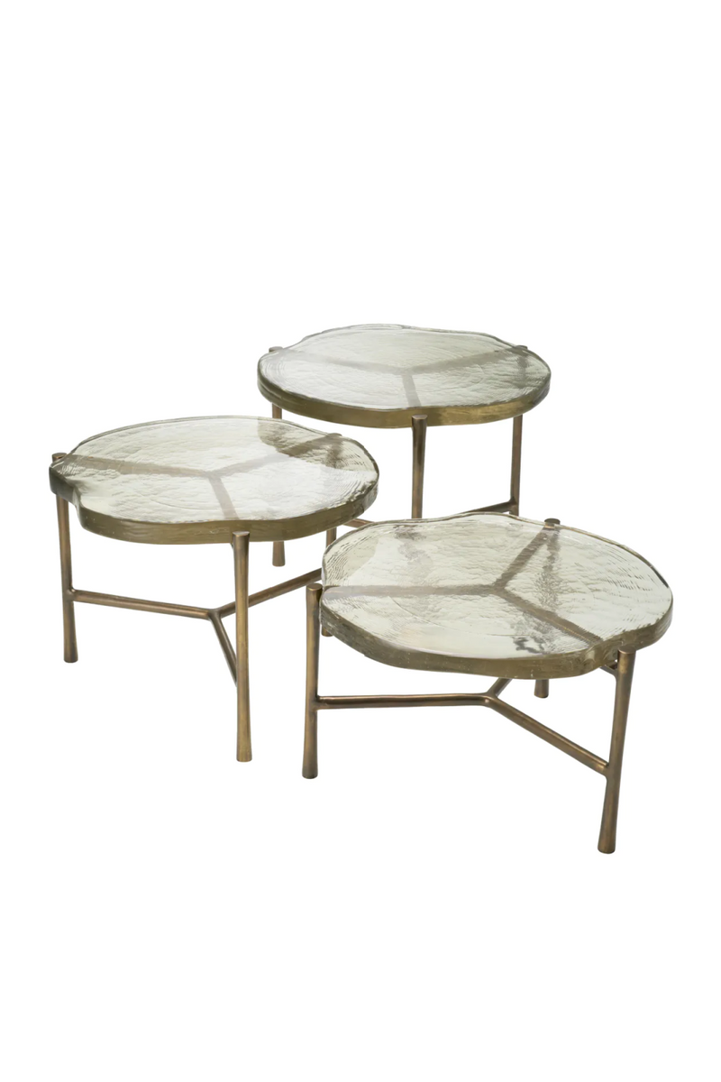Frosted Glass Coffee Table Set (3) | Eichholtz Baldovini | Oroatrade.com