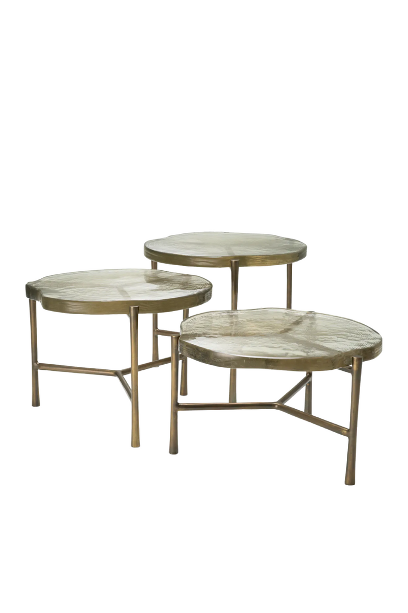 Frosted Glass Coffee Table Set (3) | Eichholtz Baldovini | Oroatrade.com