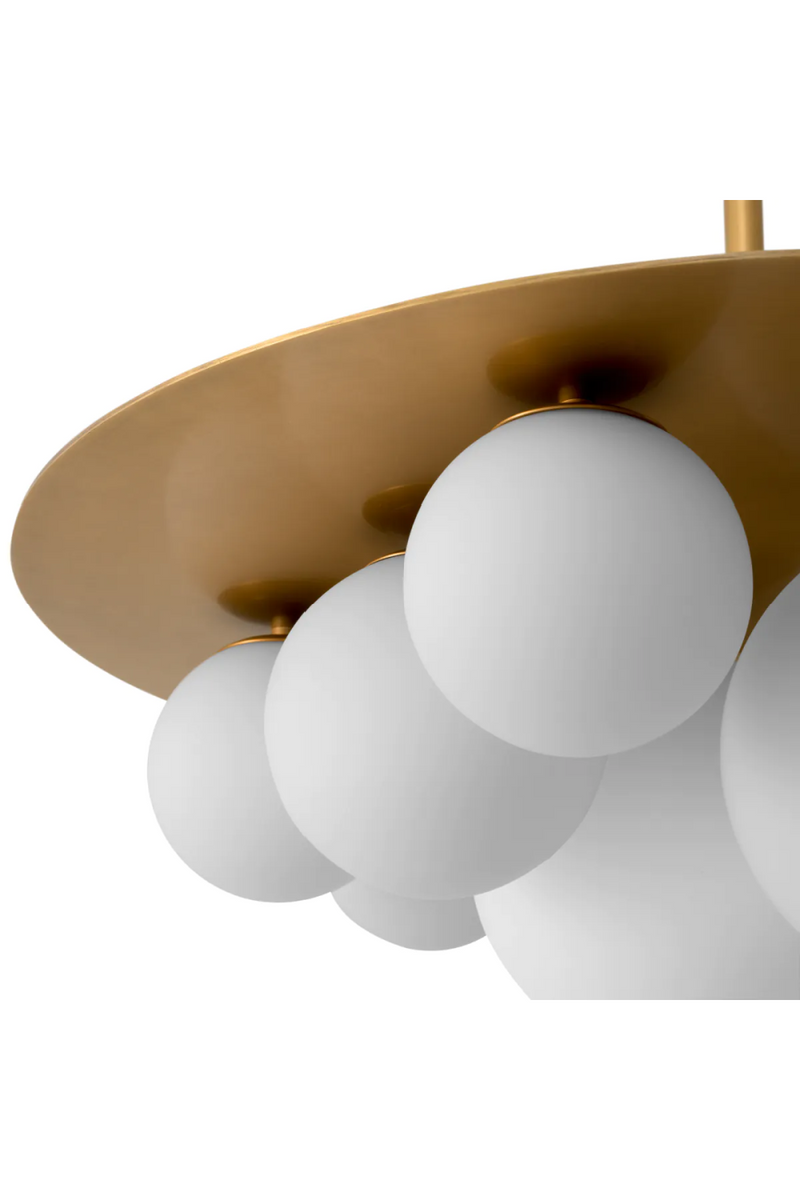 White Glass Globes Chandelier | Eichholtz Orsini | Oroatrade.com