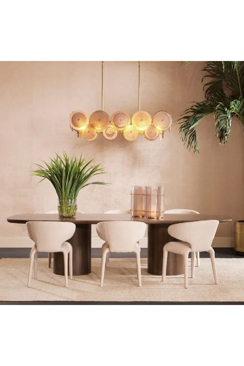 Sugared Glass Linear Chandelier | Eichholtz Hyde | Oroatrade.com