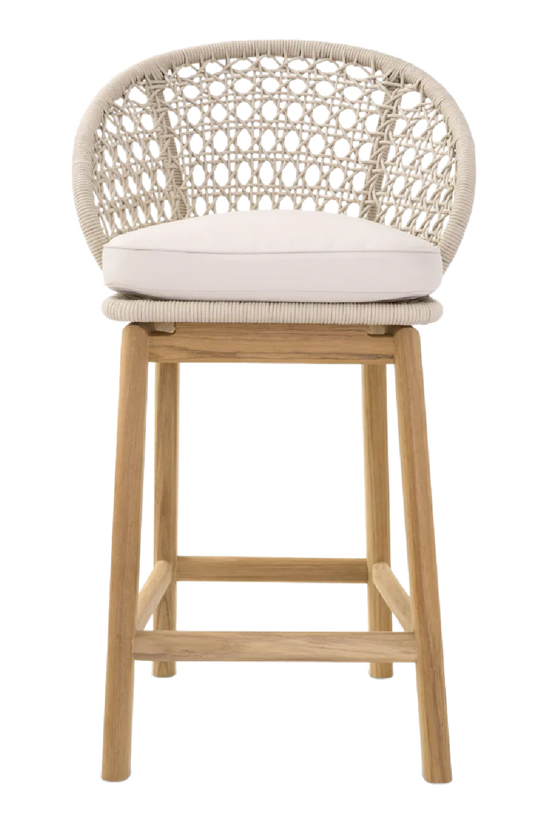 Cream Weave Outdoor Counter Stool | Eichholtz Trinity | Oroatrade.com