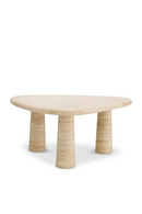 Travertine Triangular Side Table | Eichholtz Larino | Oroatrade.com