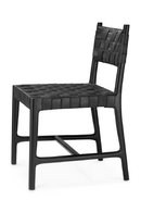 Woven Black Leather Dining Chair | Eichholtz Tiberio | Oroatrade.com