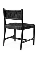 Woven Black Leather Dining Chair | Eichholtz Tiberio | Oroatrade.com