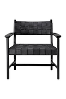 Woven Black Leather Lounge Chair | Eichholtz Tiberio | Oroatrade.com