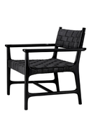 Woven Black Leather Lounge Chair | Eichholtz Tiberio | Oroatrade.com