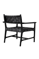 Woven Black Leather Lounge Chair | Eichholtz Tiberio | Oroatrade.com