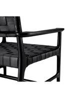 Woven Black Leather Lounge Chair | Eichholtz Tiberio | Oroatrade.com