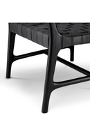 Woven Black Leather Lounge Chair | Eichholtz Tiberio | Oroatrade.com