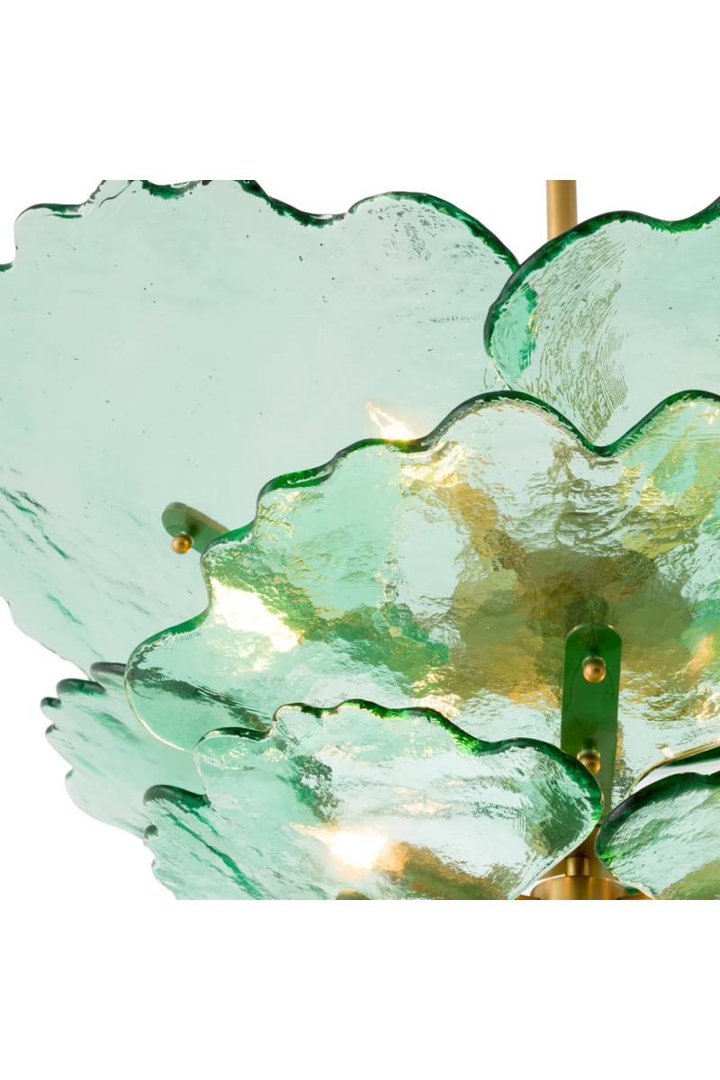 Handcrafted Green Glass Chandelier | Eichholtz Florina | Oroatrade.com