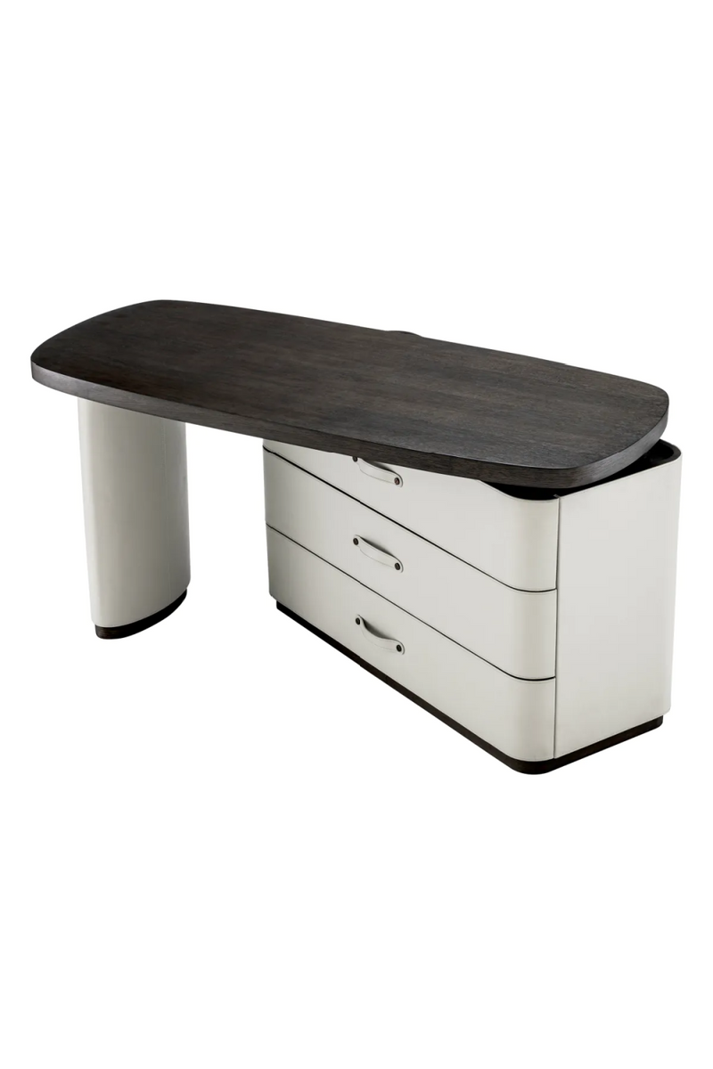 Gray Leather Rotating Desk | Eichholtz Numana | Oroatrade.com