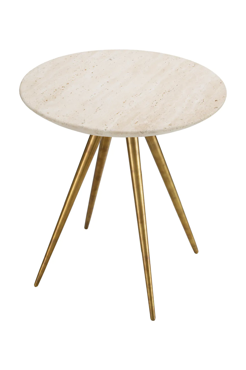 Round Travertine Side Table | Eichholtz Ranco