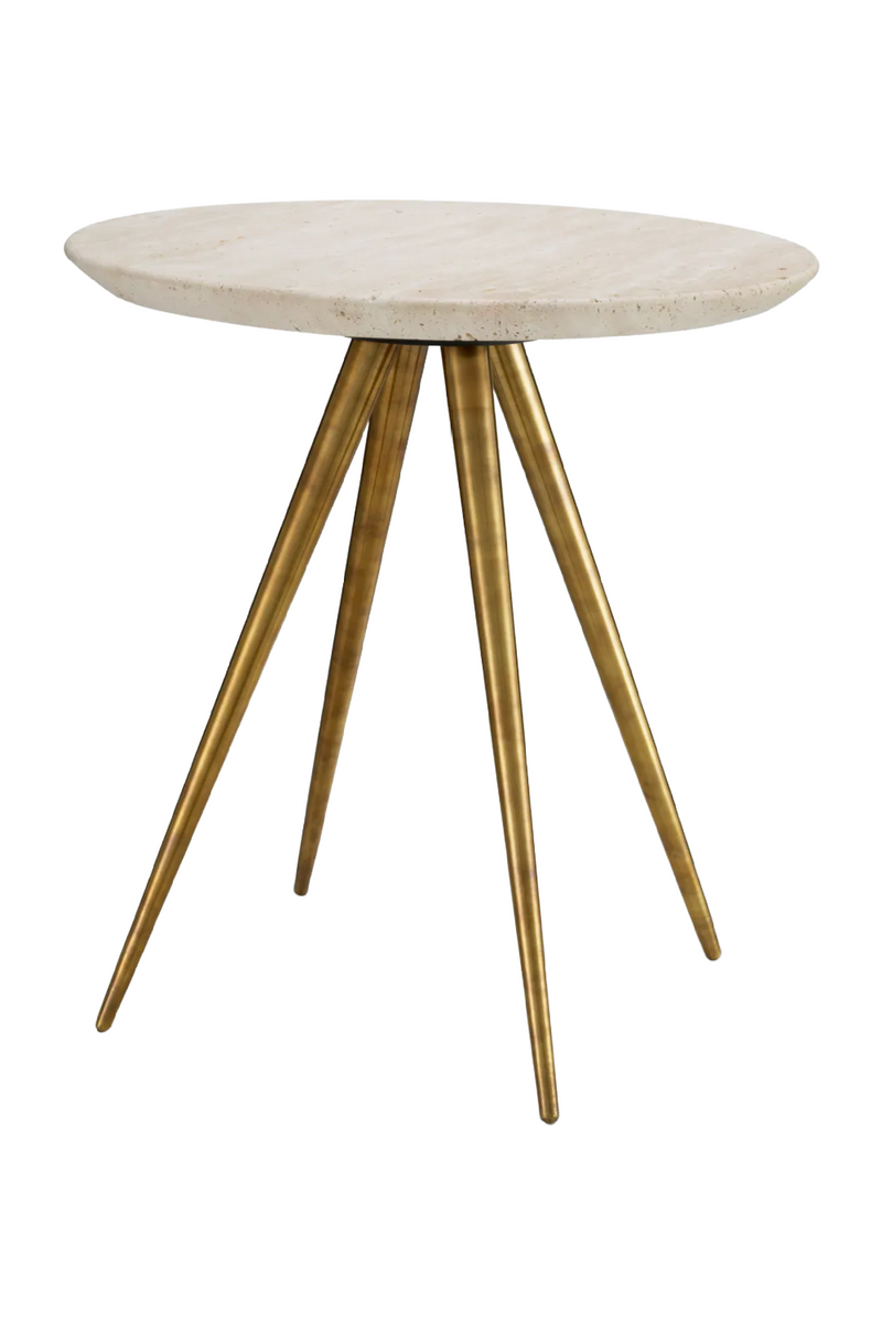 Round Travertine Side Table | Eichholtz Ranco