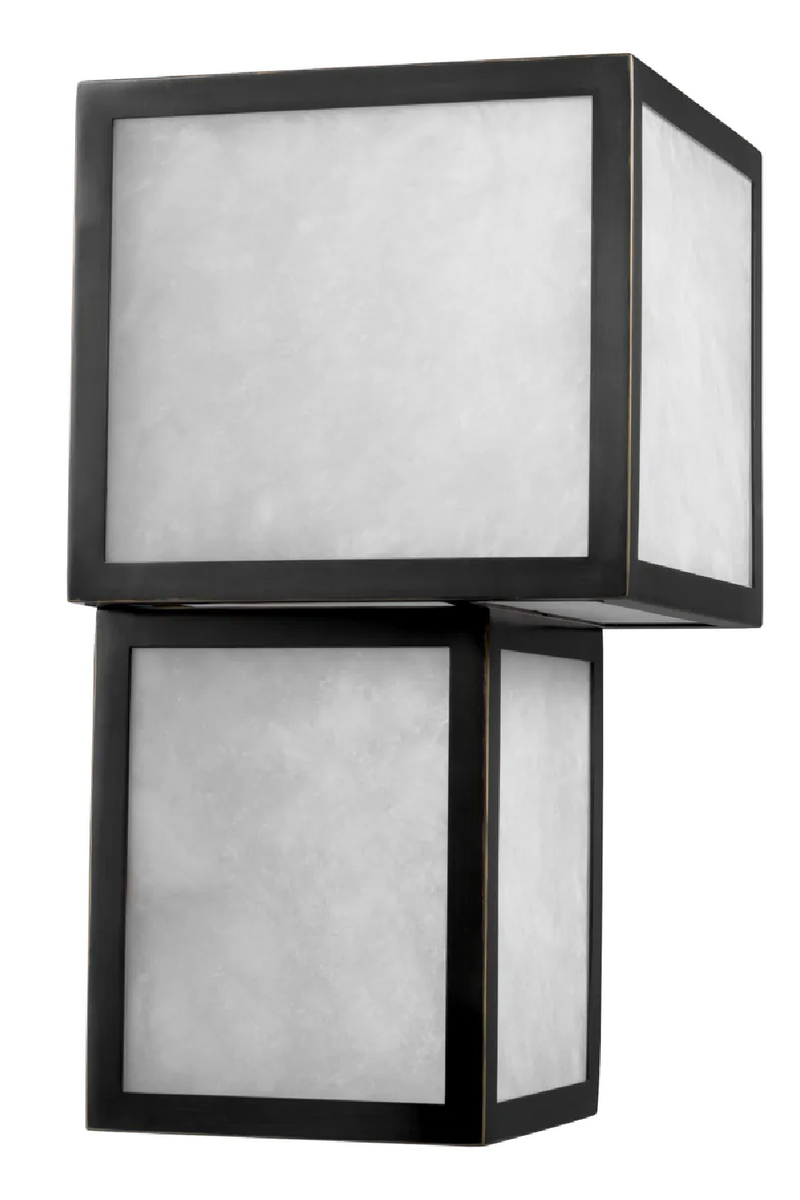 Black Framed Alabaster Wall Lamp | Eichholtz Serchio | Oroatrade.com