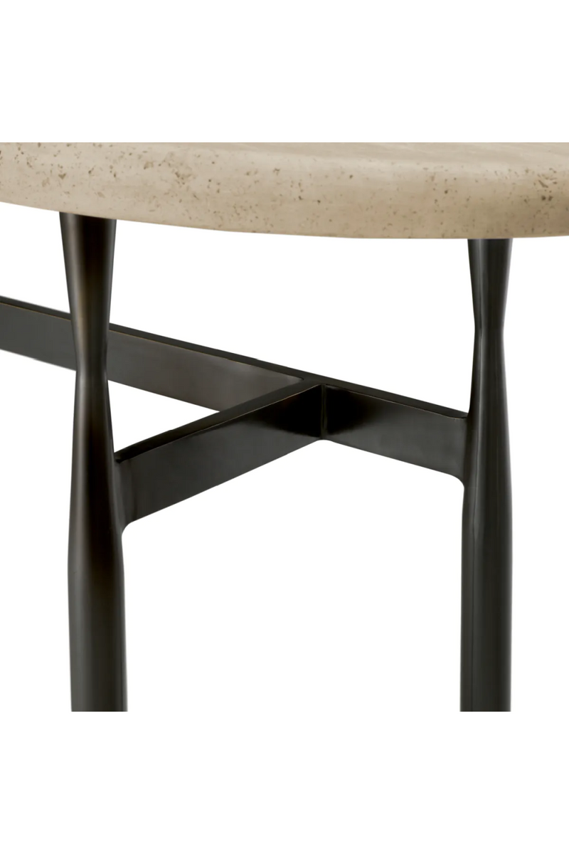 Oval Travertine Console Table | Eichholtz Palermo | Oroatrade.com